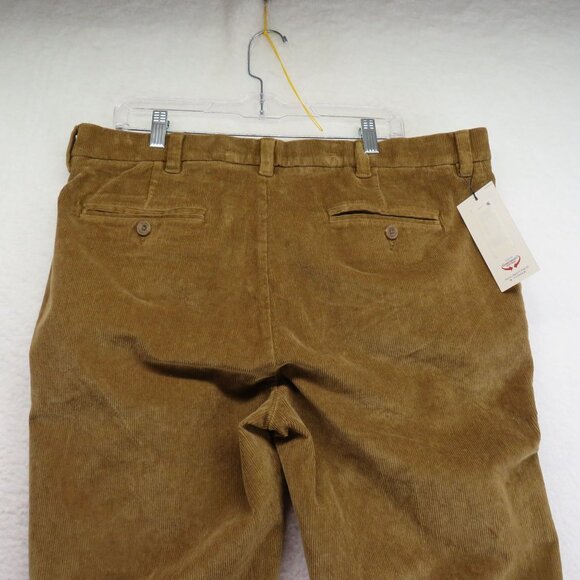 New Roundtree Yorke Pants Size 38 x 34 Brown Luxury Corduroy Stewart Classic Fit - Picture 4 of 11